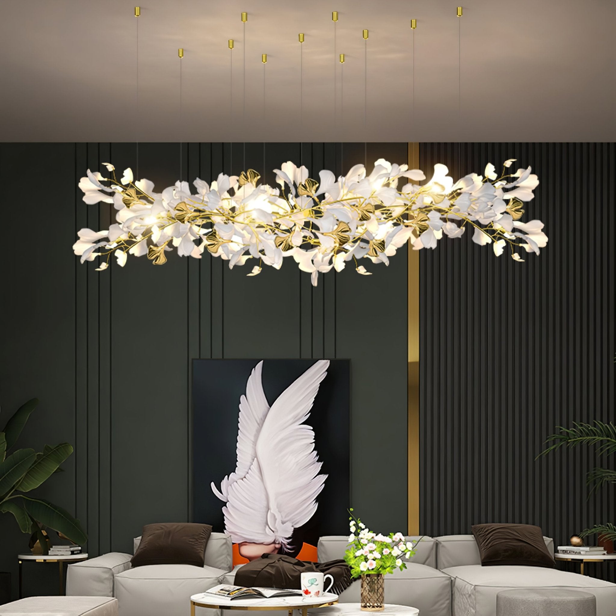 gingko-chandelier-z-anzaz-Gold & White-10