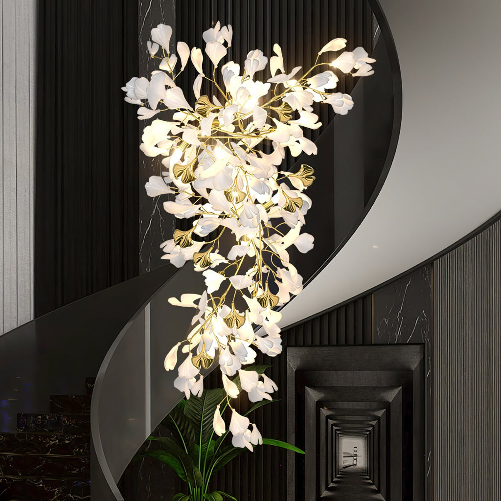 gingko-chandelier-z-anzaz-Gold & White-2