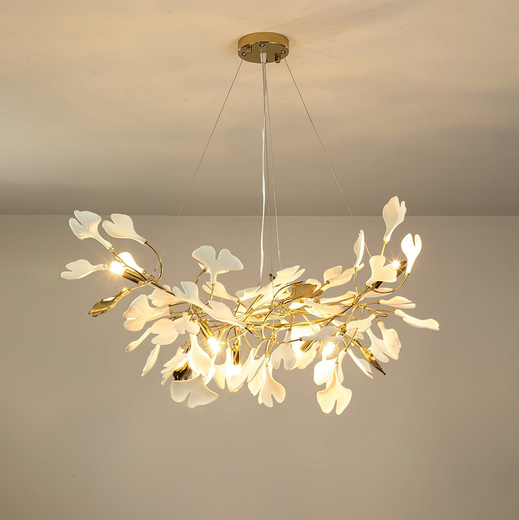 gingko-chandelier-z-anzaz-Gold & White-8