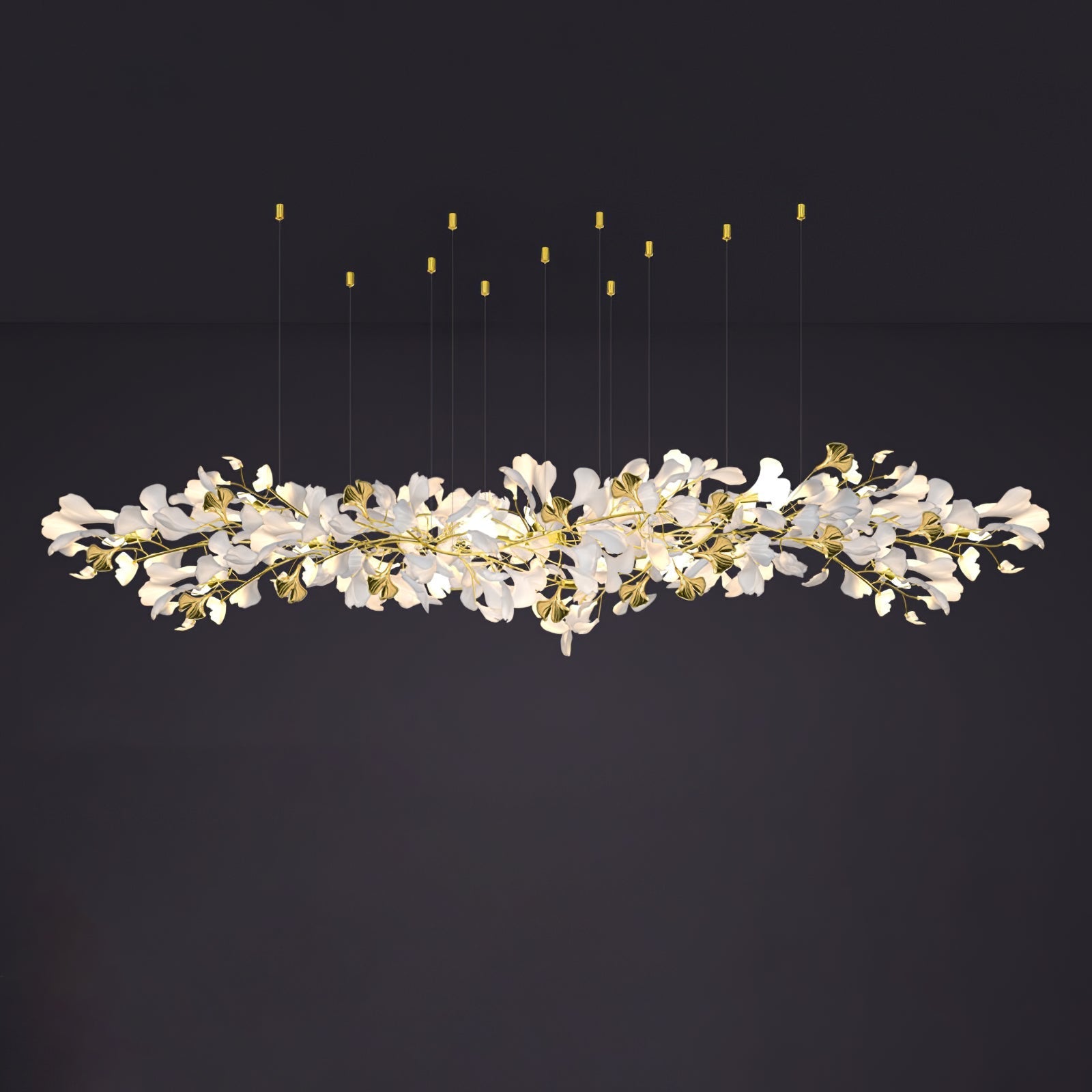 gingko-chandelier-z-anzaz-Gold & White-14