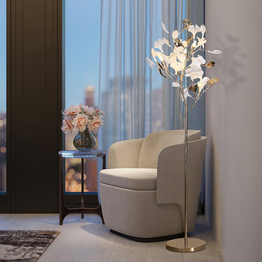 gingko-leaf-floor-lamp-anzaz-Gold & Gold Metal Base-3