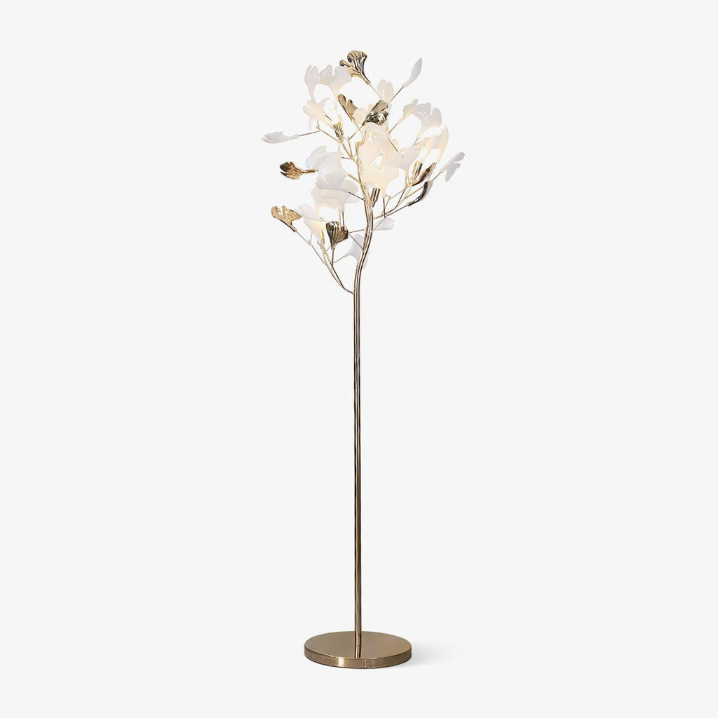 gingko-leaf-floor-lamp-anzaz-Gold & Gold Metal Base-1