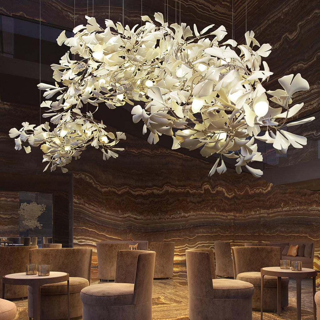 gingko-chandeliers-b-anzaz-Black Lampbody + White Leaves-27