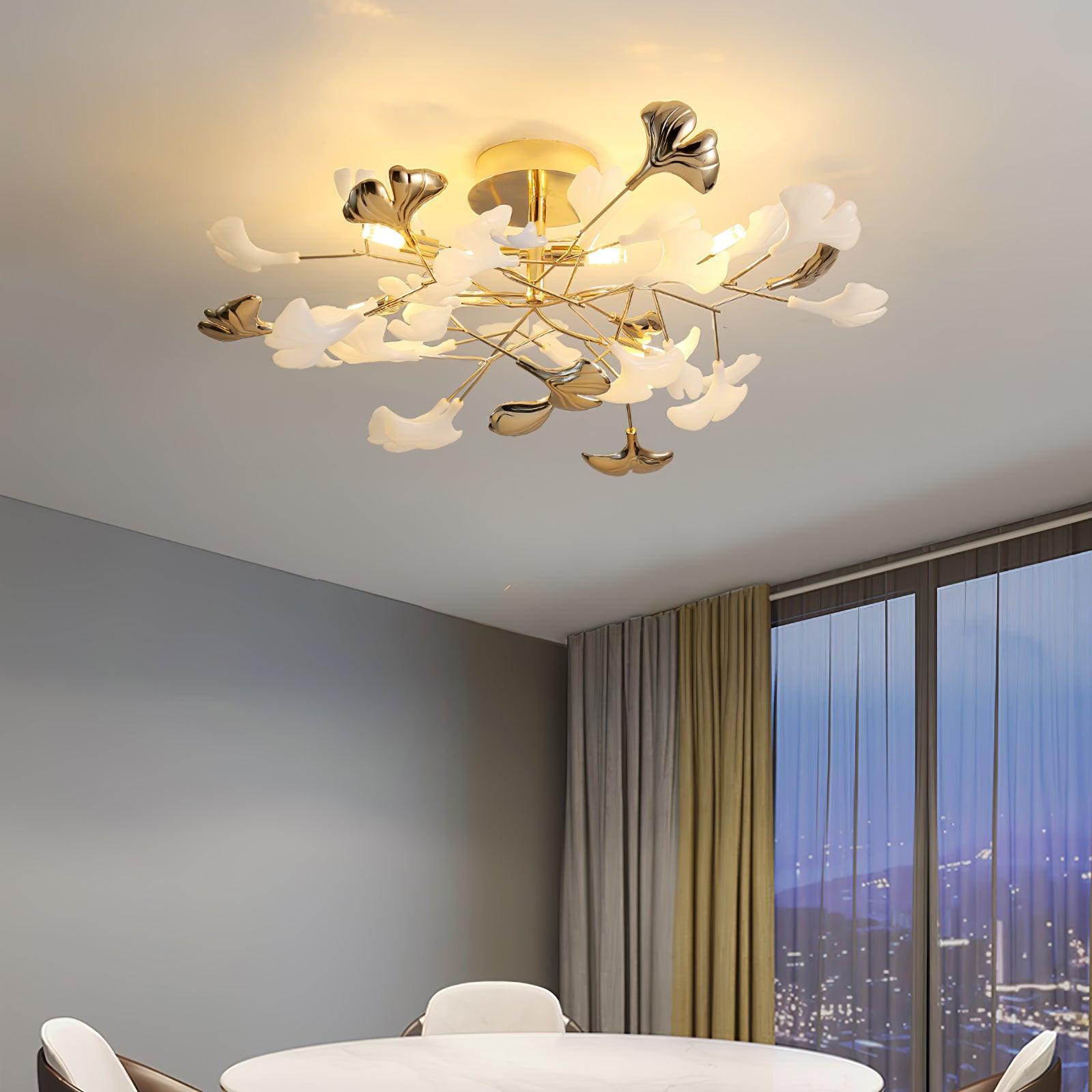 gingko-rotating-ceiling-lamp-anzaz-White lampbody & White leaves-5