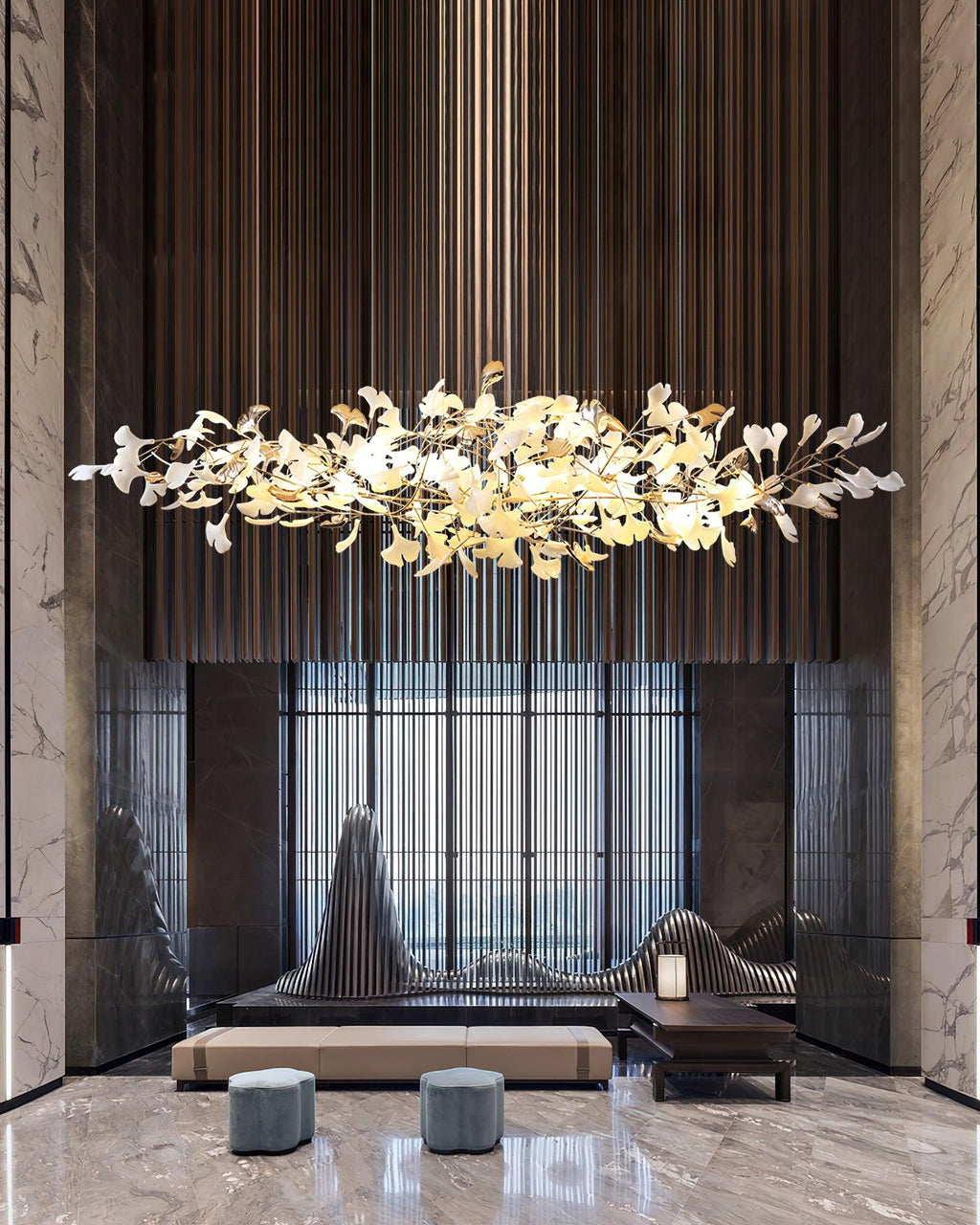 ginkgo-cloud-chandelier-anzaz-Gold & White-7