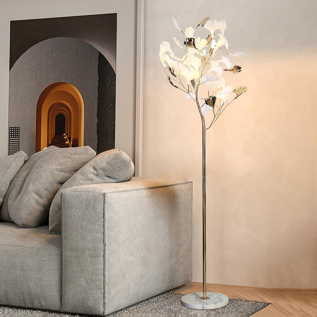 gingko-leaf-floor-lamp-anzaz-Gold & Gold Metal Base-2