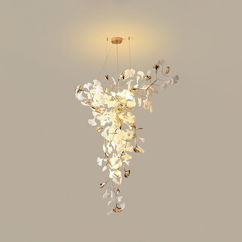 ginkgo-tip-tlying-chandelier-anzaz-White Lampbody + White Leaves-18
