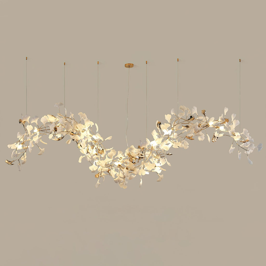 ginkgo-tip-tlying-chandelier-anzaz-Gold Lampbody + White & Gold Leaves-19
