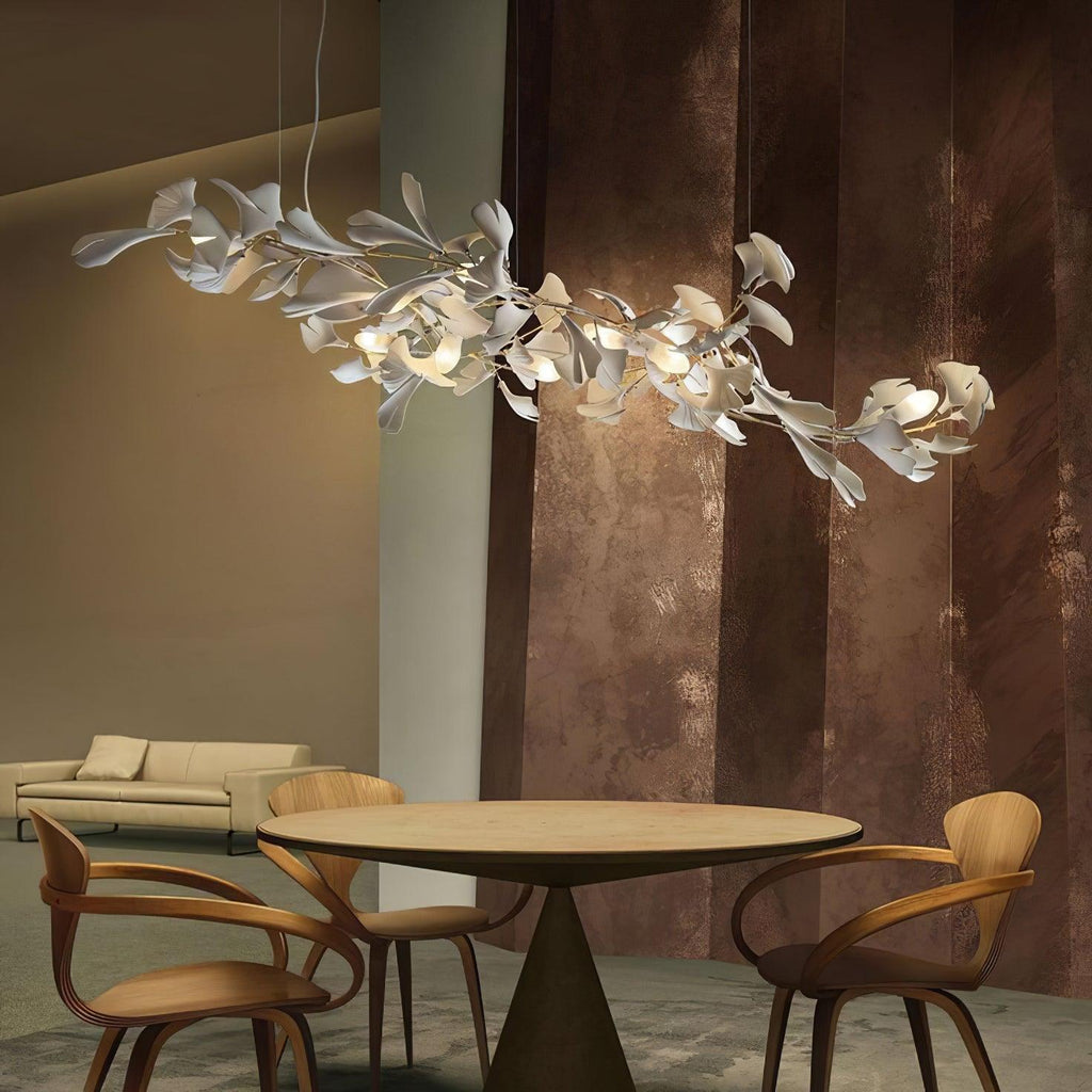 gingko-chandelier-e-anzaz-White Lamp Body + White Leaf-17