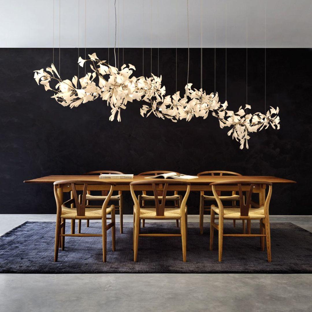 gingko-chandelier-e-anzaz-Nickel Lamp Body + White & Sliver Leaf-18