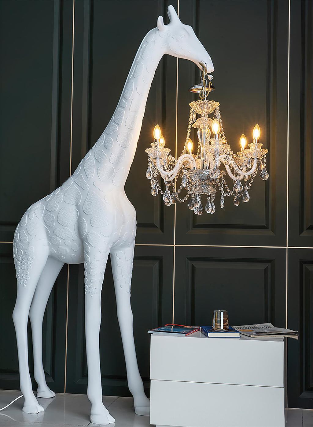 giraffe-sculpture-floor-lamp-anzaz-Black & Chrome lamp body-11