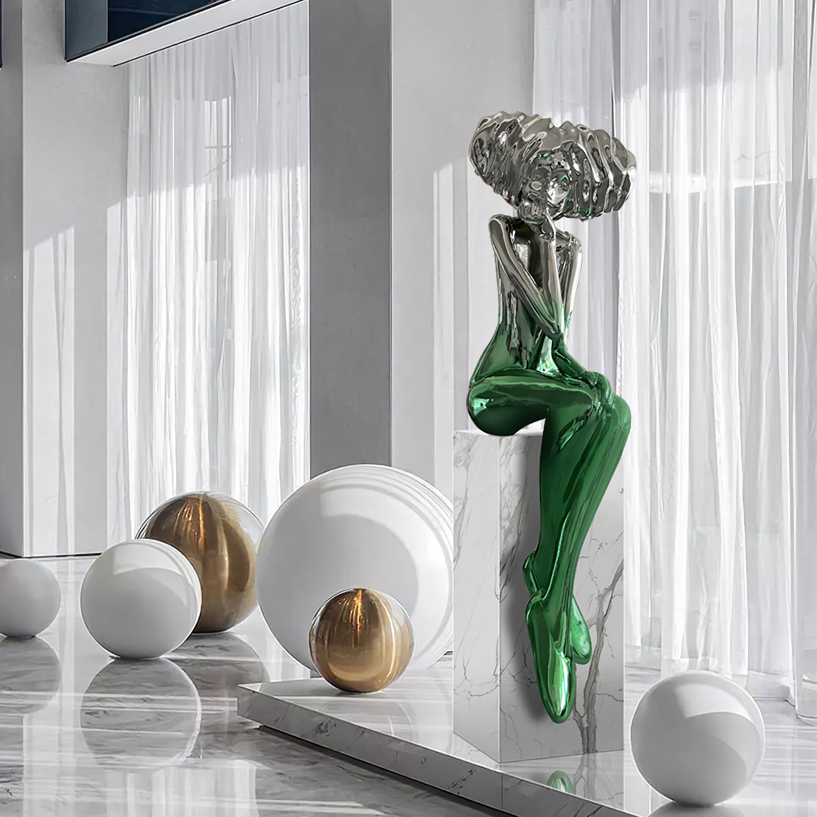 girl-meditate-sculpture-floor-lamp-anzaz-Blue Model / Metal Base-5