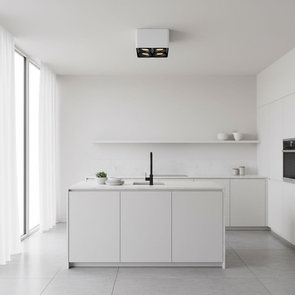 giyan-spotlight-anzaz-White Lampbody & Black Lampshade-6