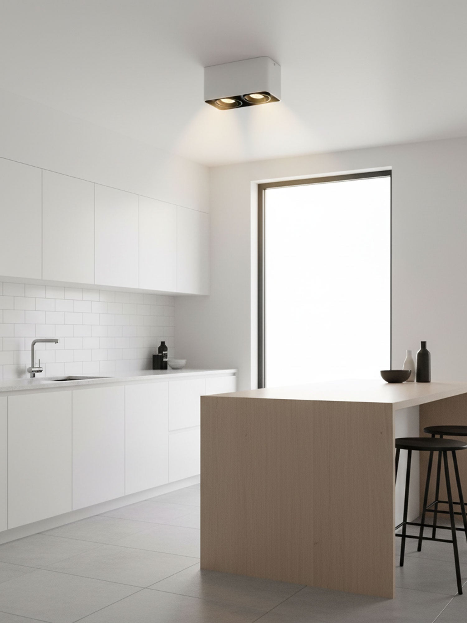 giyan-spotlight-anzaz-White Lampbody & Black Lampshade-5