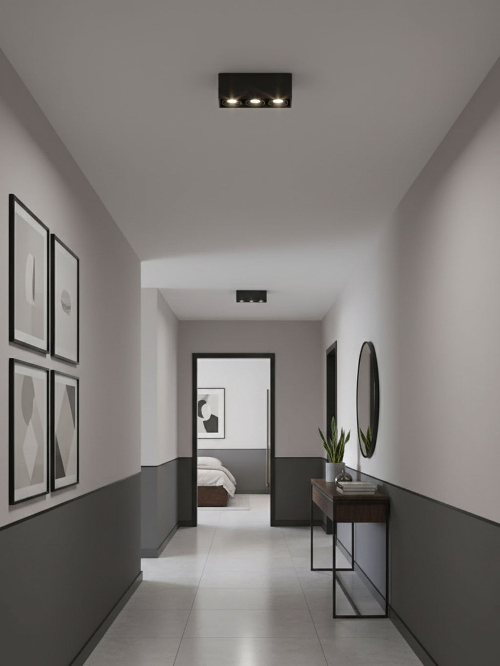 giyan-spotlight-anzaz-White Lampbody & Black Lampshade-10