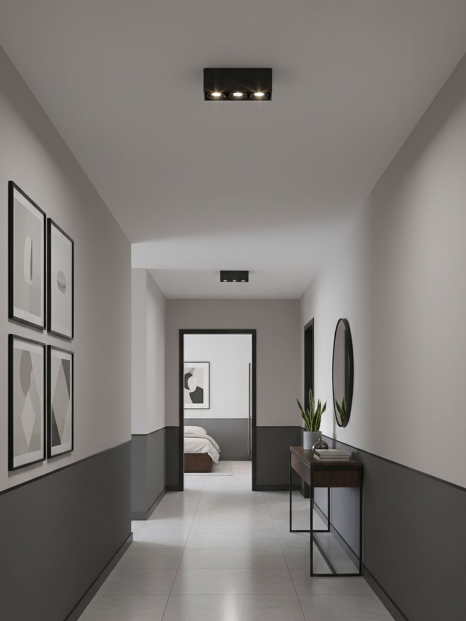 giyan-spotlight-anzaz-White Lampbody & Black Lampshade-10