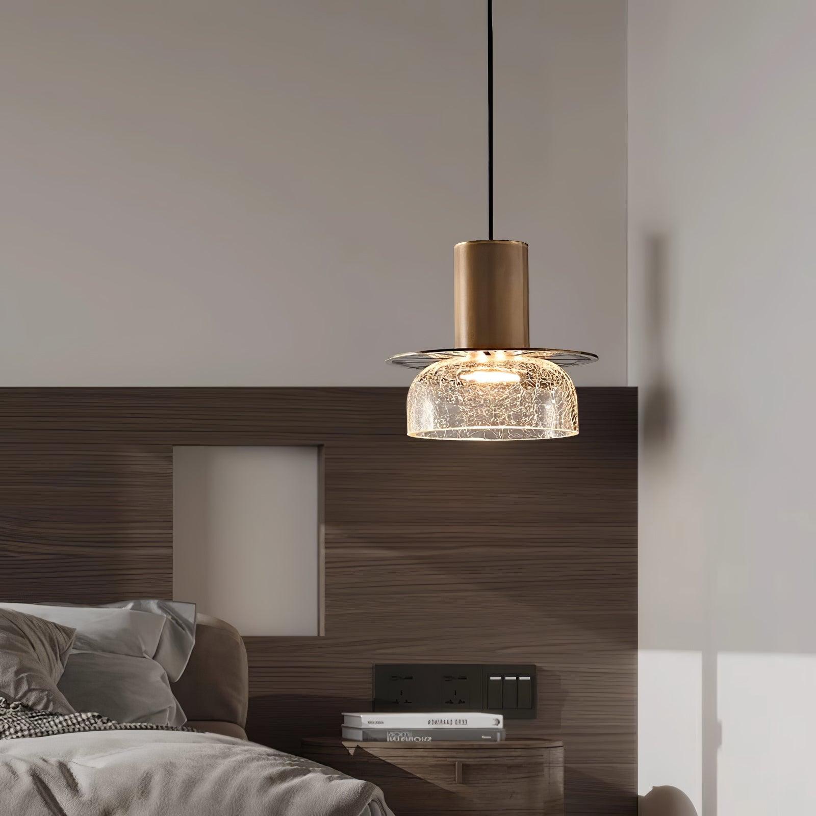 glacier-crackle-glass-pendant-lamp-anzaz-Clear & Bronze color-3