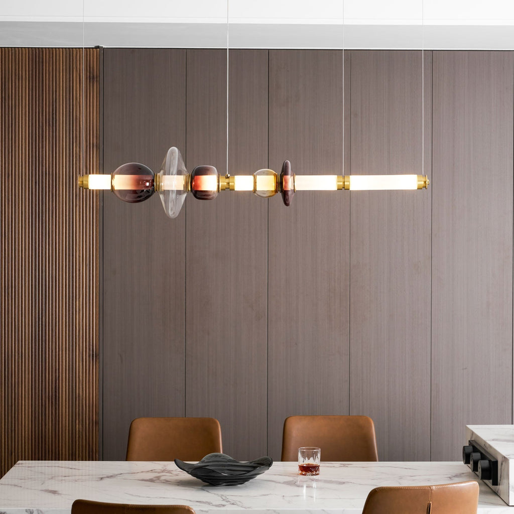 glass-bead-linear-pendant-light-anzaz-Gold & & Clear & Pink-2