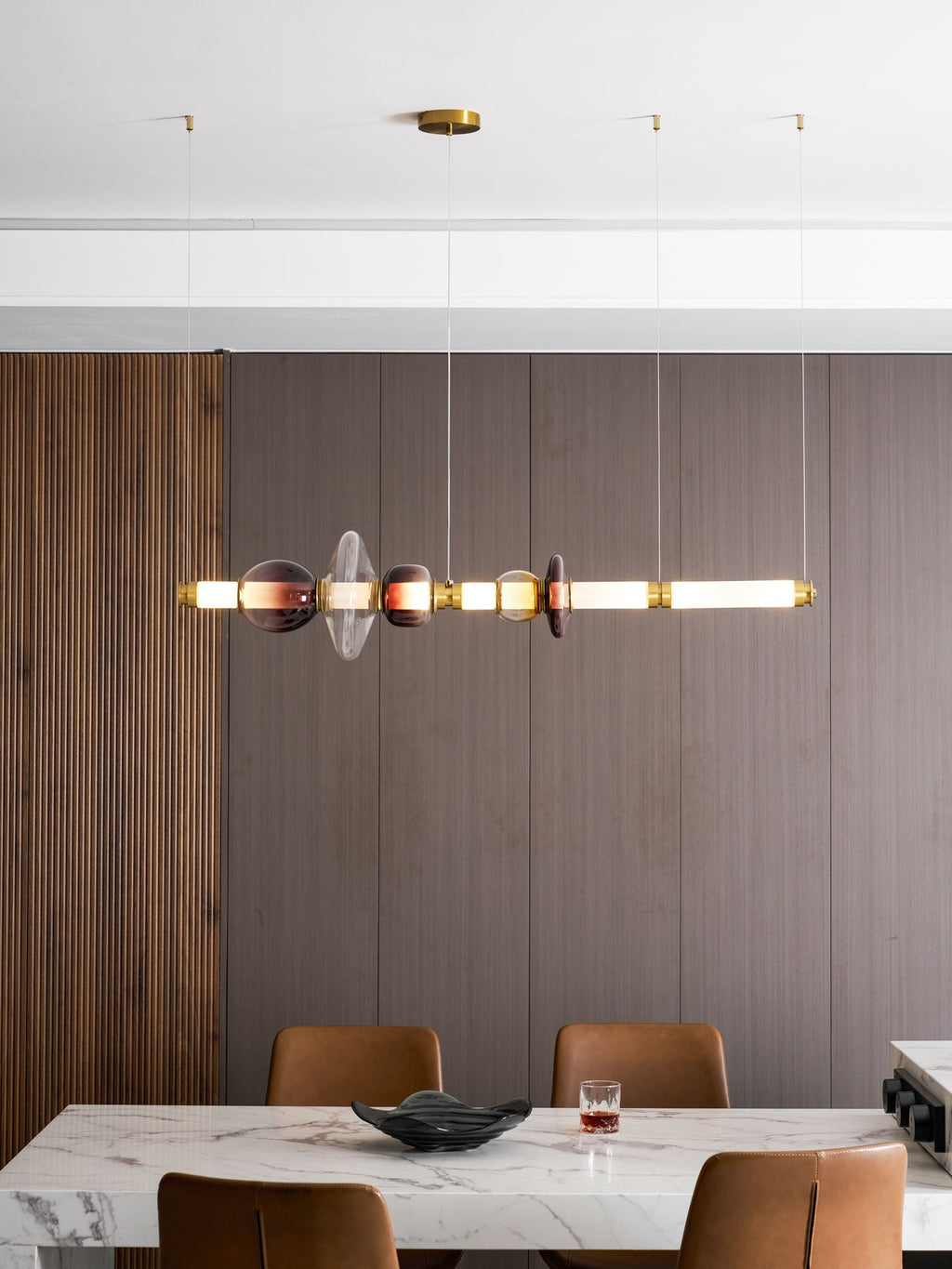 glass-bead-linear-pendant-light-anzaz-Gold & & Clear & Pink-3