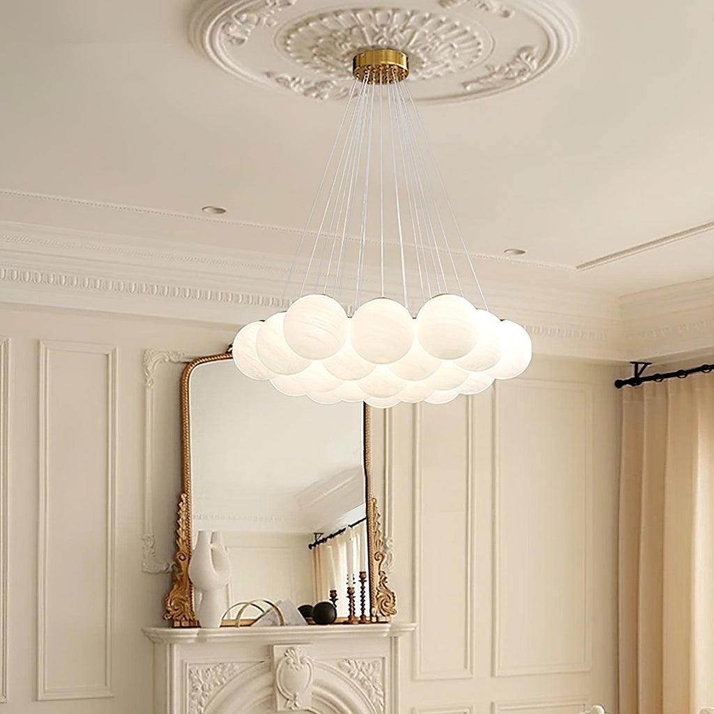 glass-cluster-chandelier-anzaz-Gold & White-2