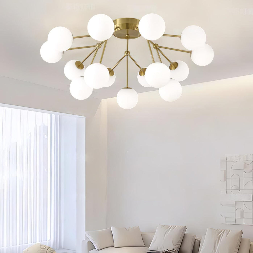 glass-balls-cluster-ceiling-lamp-anzaz-Gold & White-2