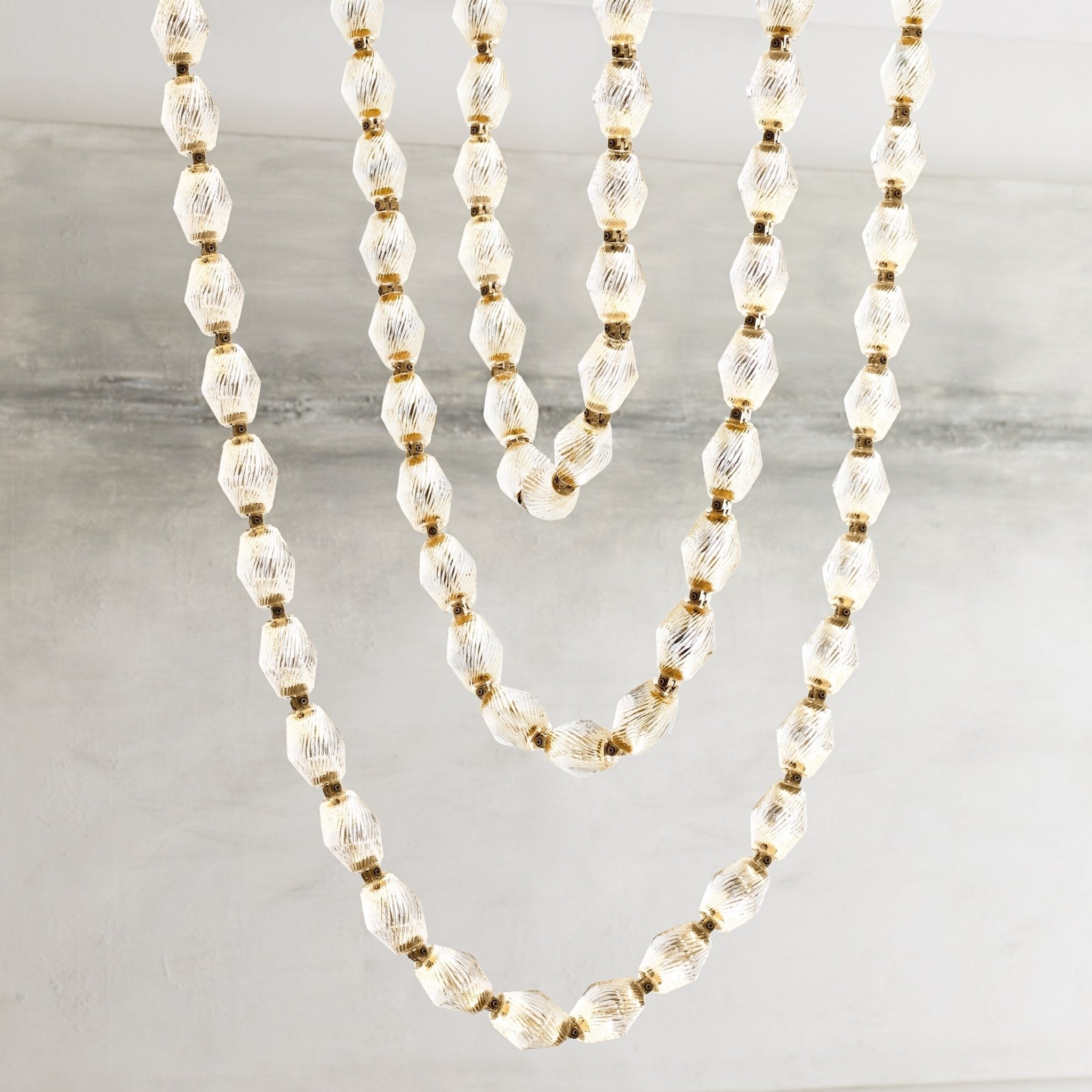 glass-chain-chandelier-anzaz-Gold & Alabaster Lampshade-38