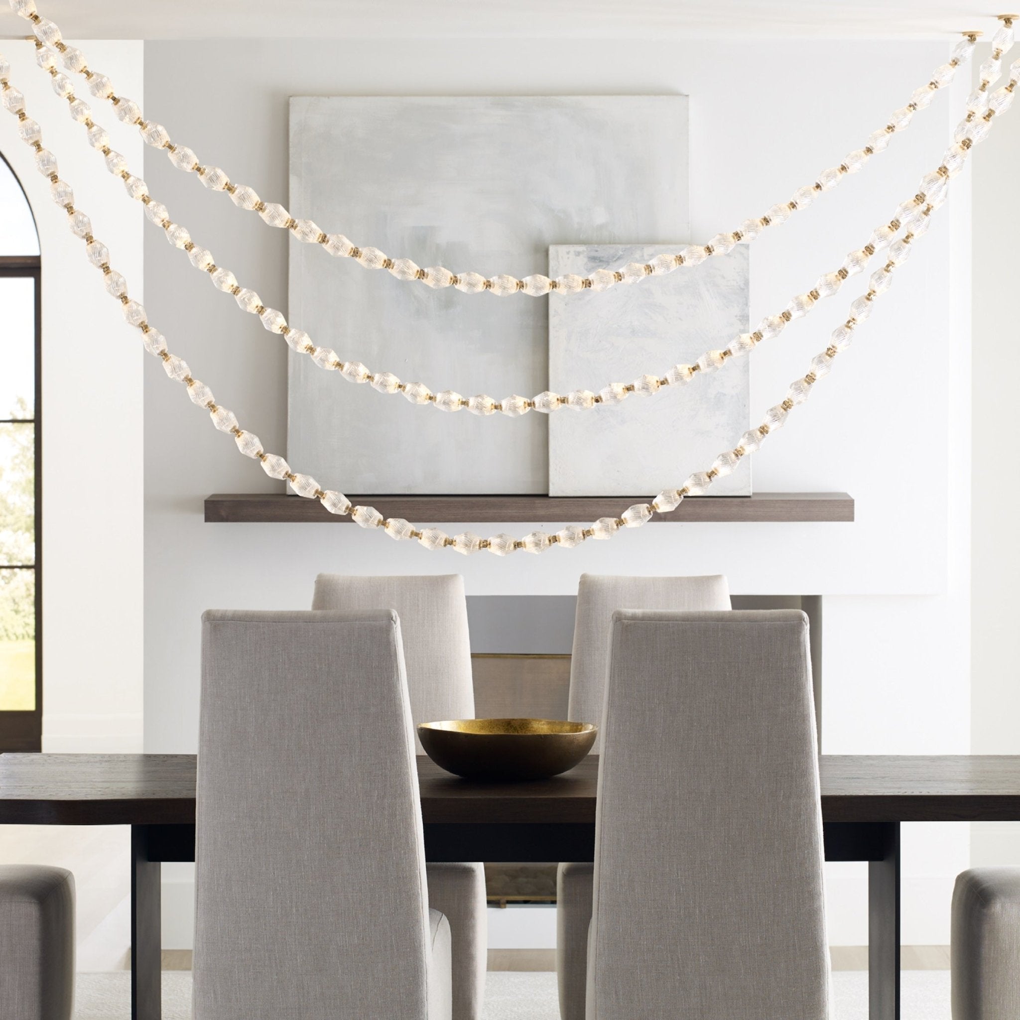 glass-chain-chandelier-anzaz-Gold & Alabaster Lampshade-55