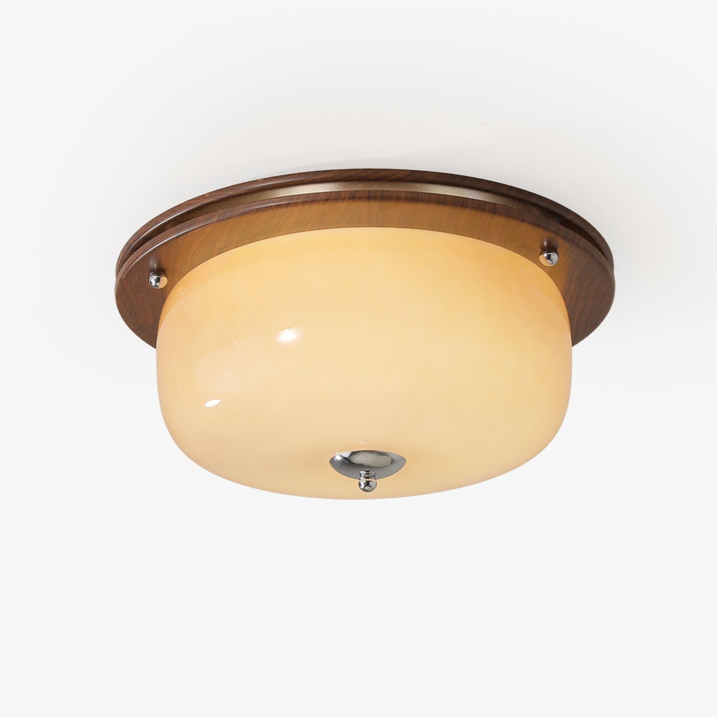 glass-dome-ceiling-light-anzaz-Walnut Wood Grain Hydroprinting & White-1
