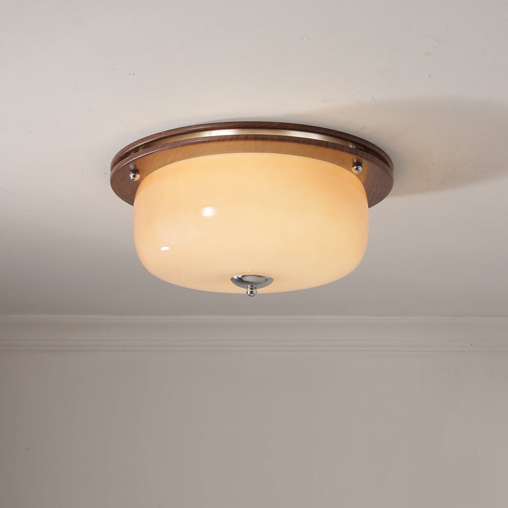 glass-dome-ceiling-light-anzaz-Walnut Wood Grain Hydroprinting & Coffee-2