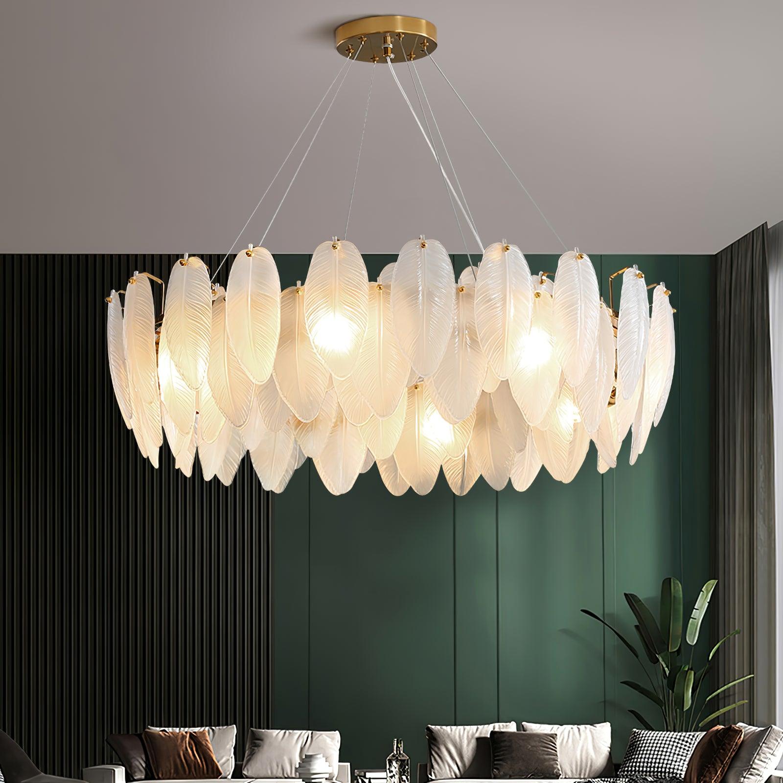 glass-feather-chandelier-anzaz-Gold-4