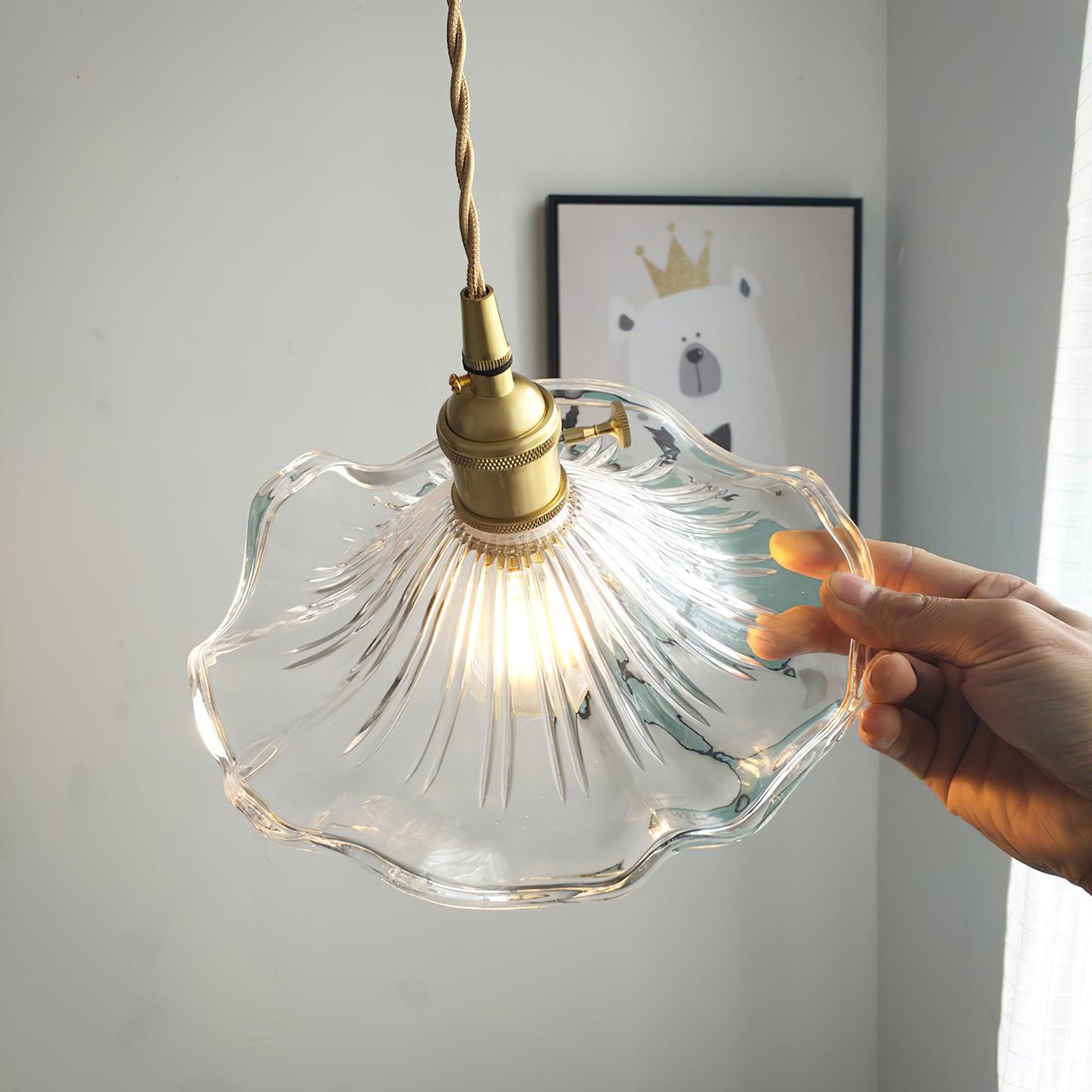 glass-hibiscus-flower-swag-light-anzaz-Gold & Green-17