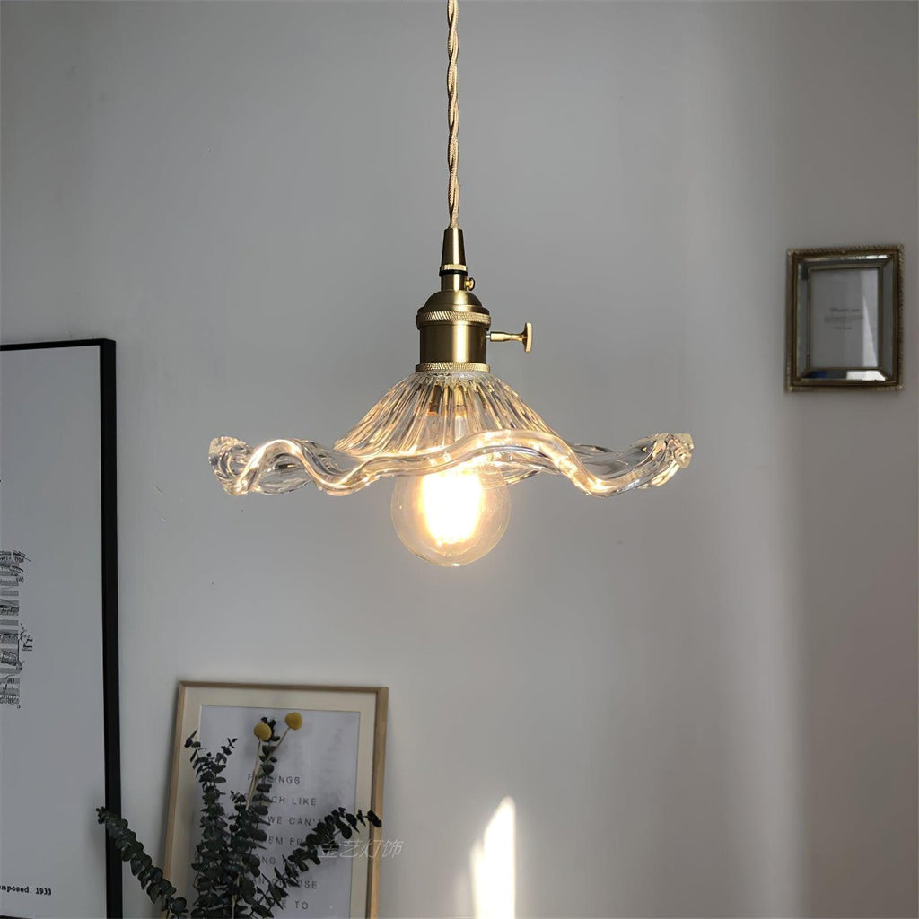 glass-hibiscus-flower-swag-light-anzaz-Gold & Amber-3