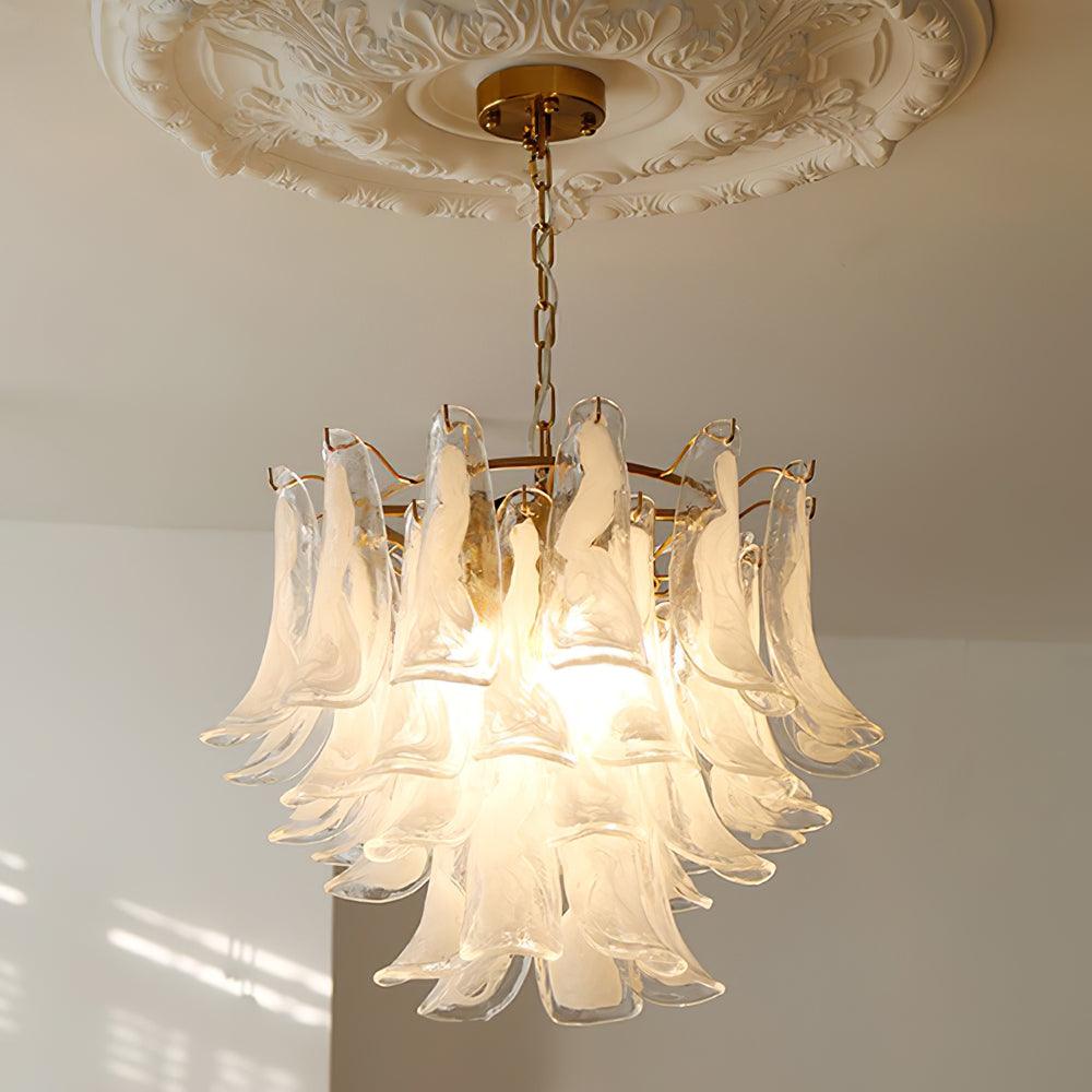 glass-leaf-cascade-chandelier-anzaz-Brown & Clear & Gold-6