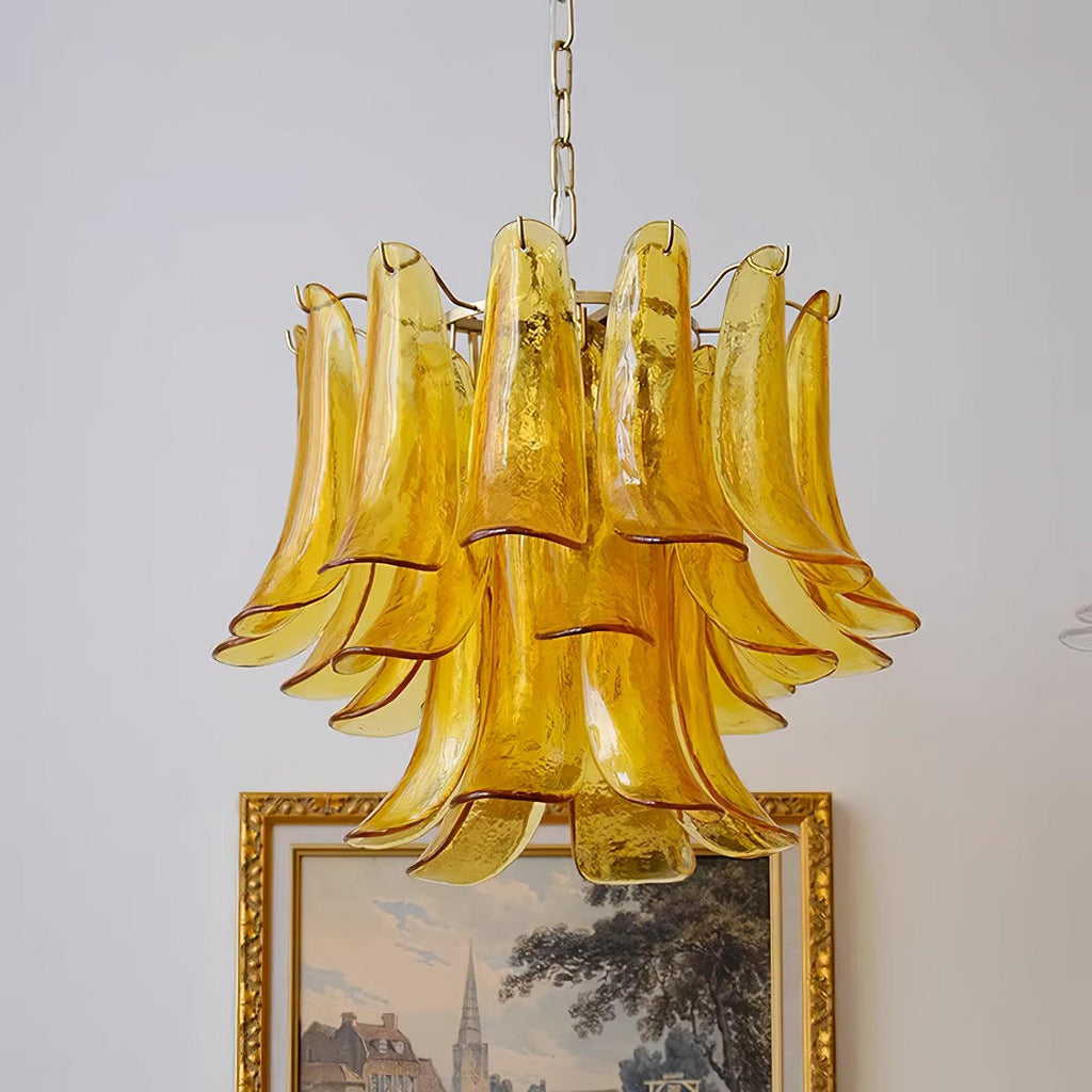 glass-leaf-cascade-chandelier-anzaz-Brown White Cloud & Gold-5