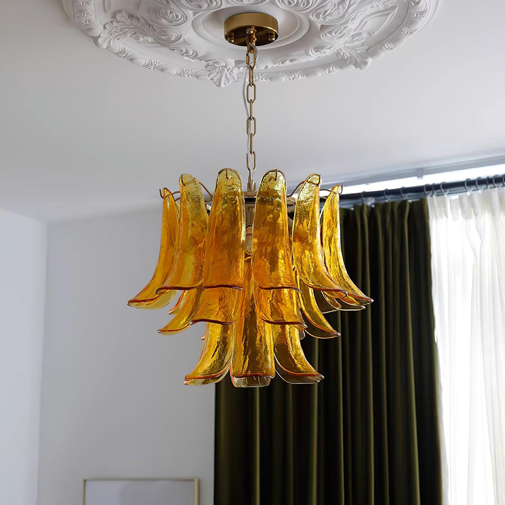 glass-leaf-cascade-chandelier-anzaz-Dark Brown & Gold-35