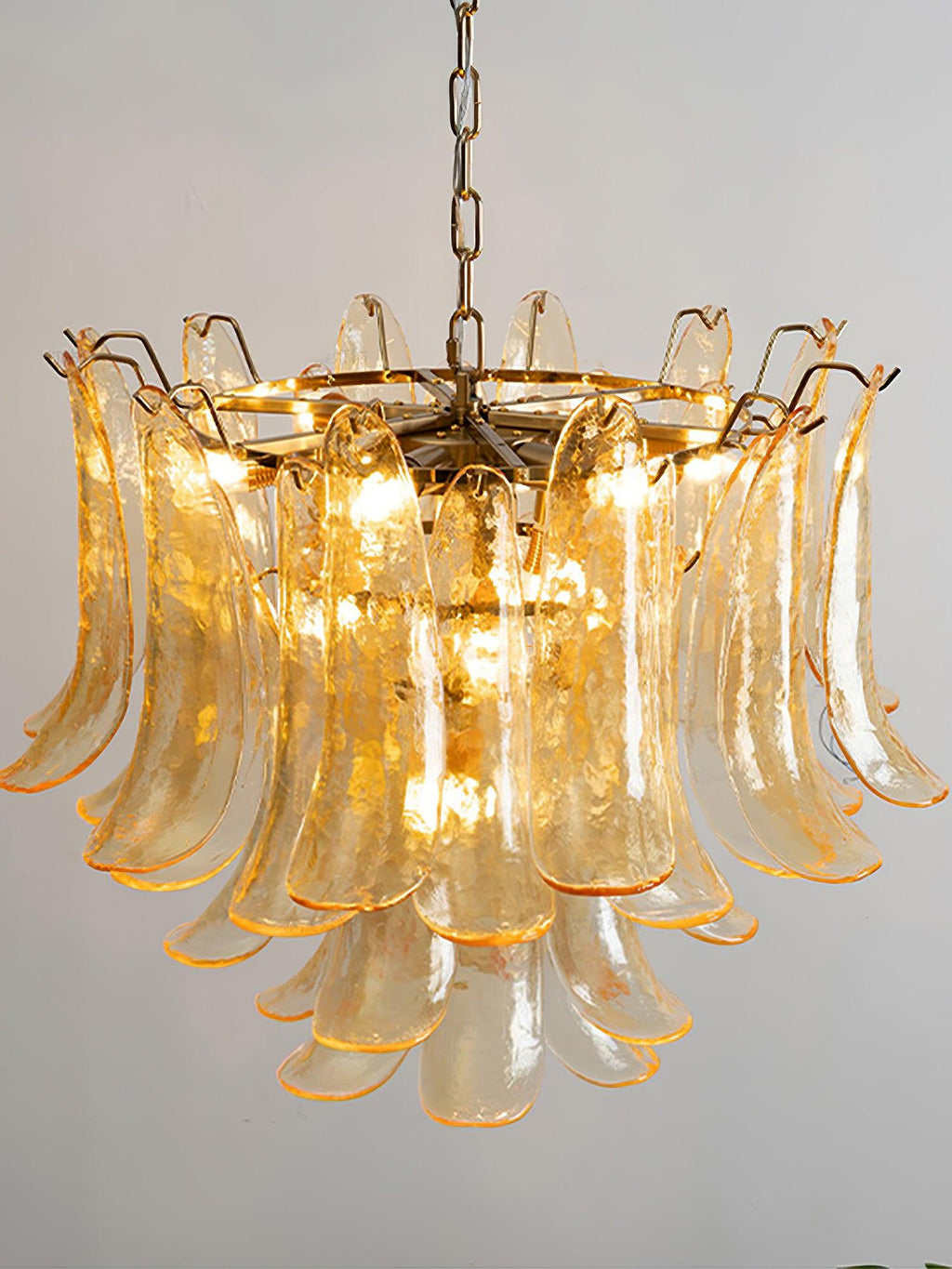glass-leaf-cascade-chandelier-anzaz-Red & Gold-40