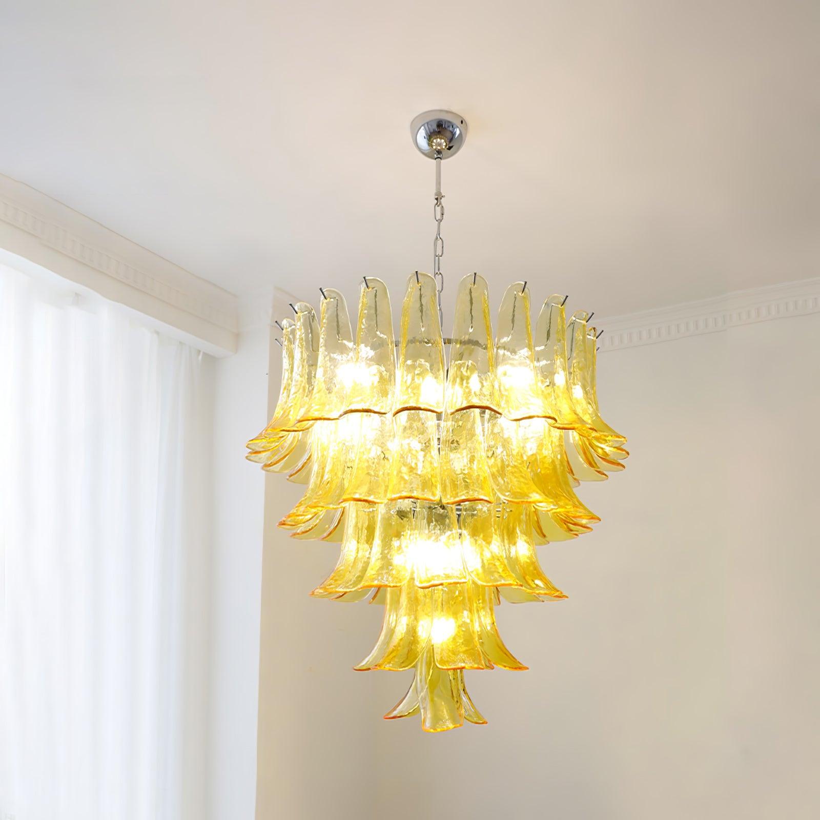 glass-leaf-cascade-chandelier-anzaz-Blue & Gold-41