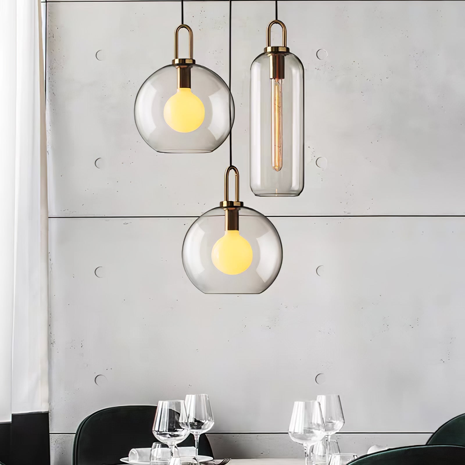glass-pendant-swag-light-anzaz-Frosted smoke gray-2