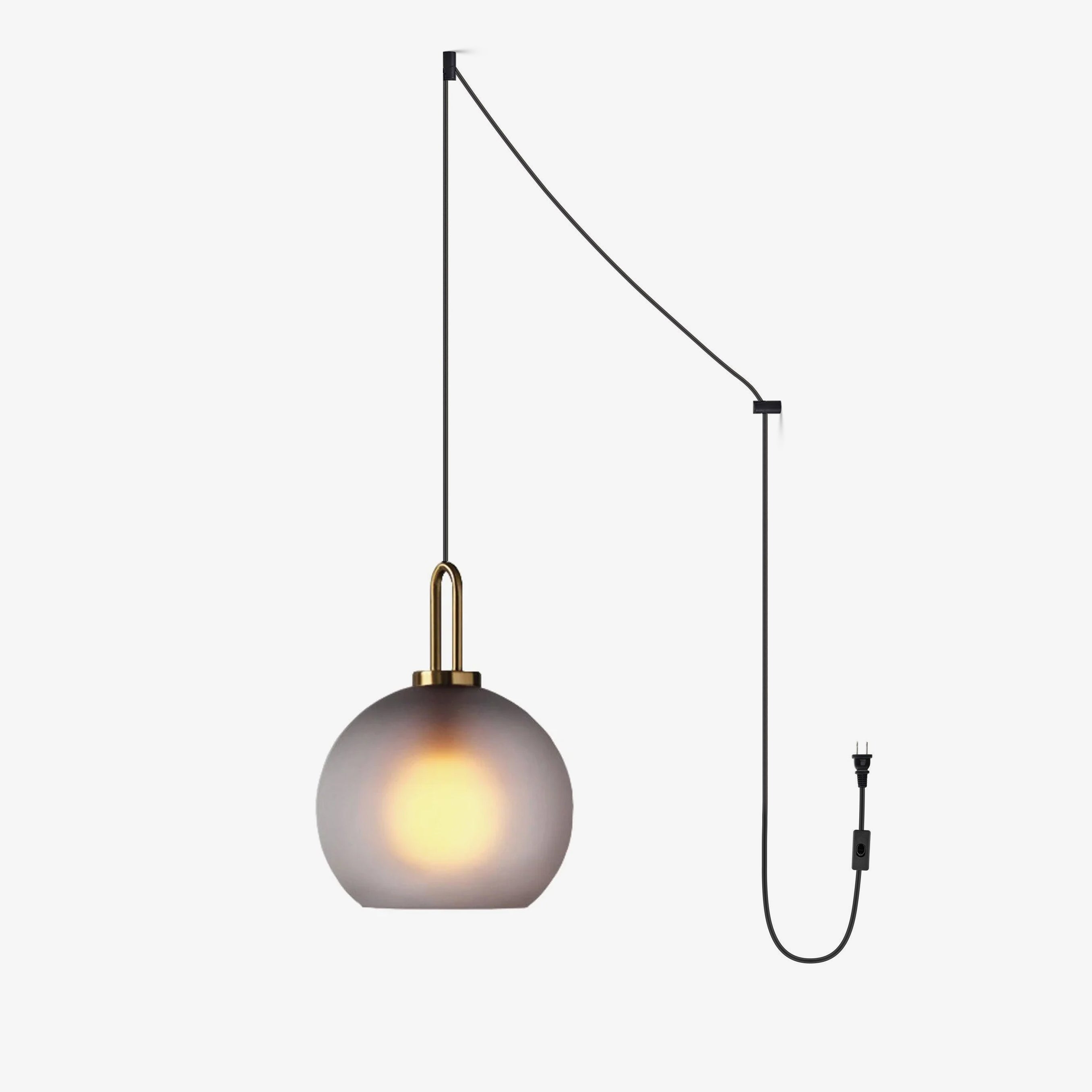 glass-pendant-swag-light-anzaz-Transparent glass-1