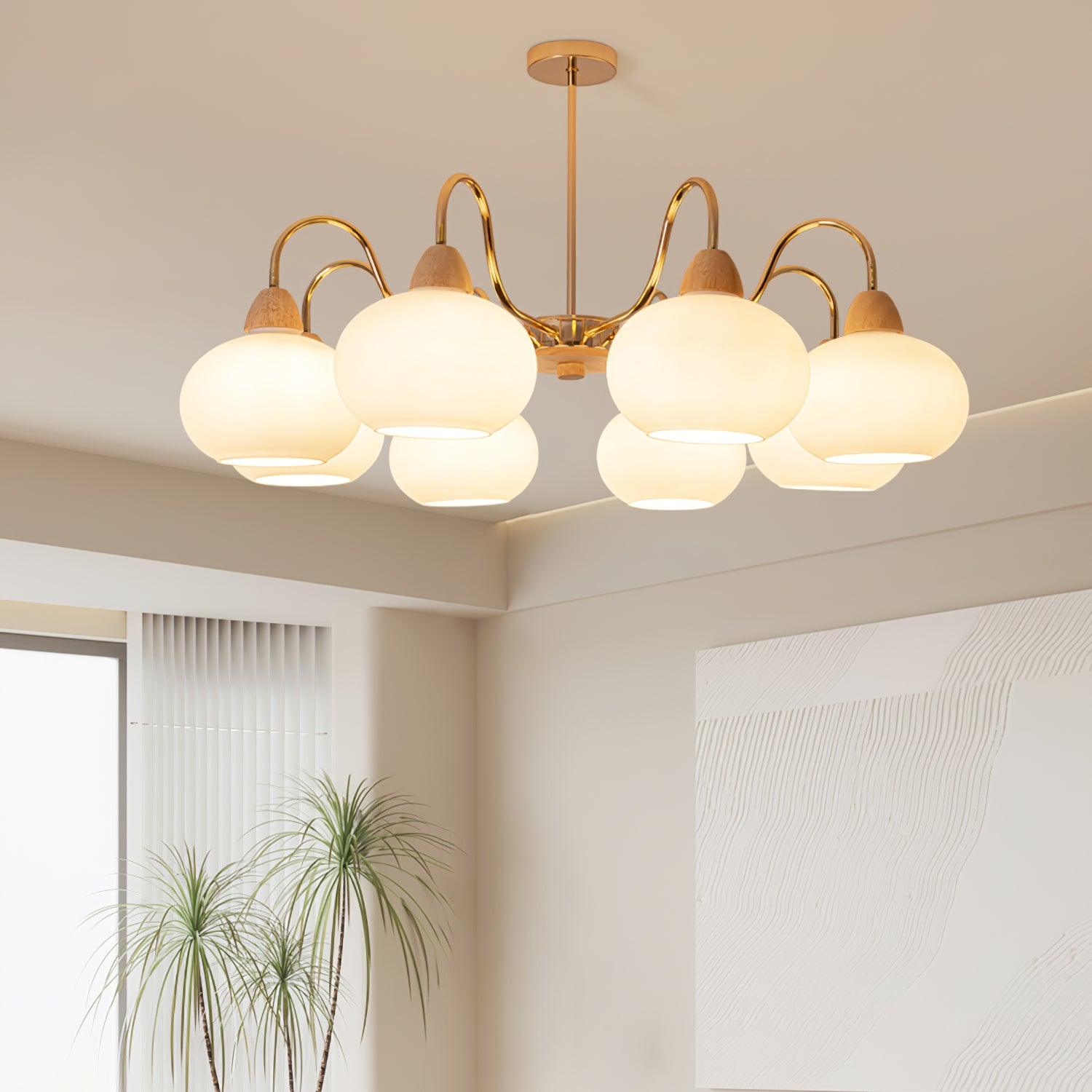 glass-persimmon-chandelier-anzaz-Gold & White glass-2
