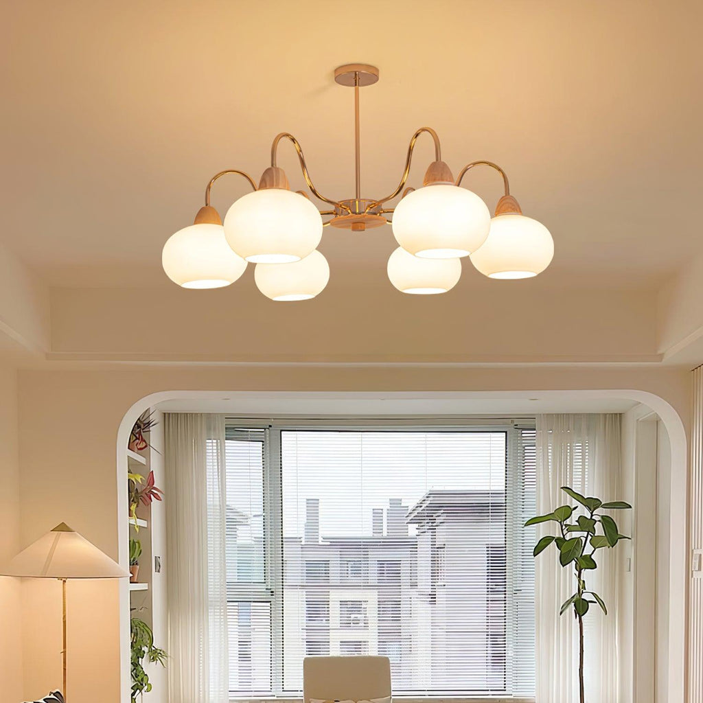 glass-persimmon-chandelier-anzaz-Gold & White glass-3