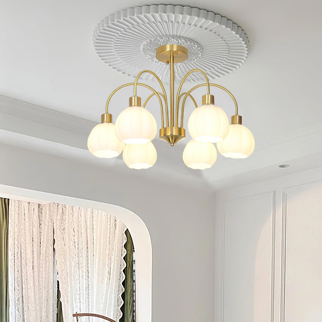 glass-pumpkin-gold-chandelier-anzaz-Gold & White-4