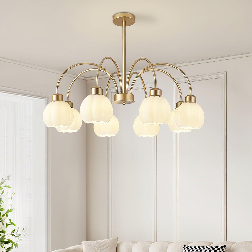 glass-pumpkin-gold-chandelier-anzaz-Gold & White-3