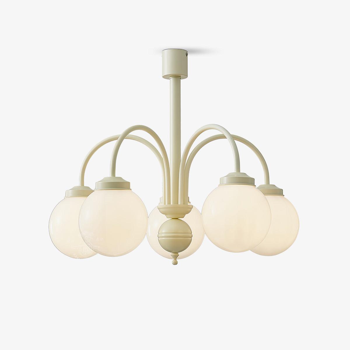 cream-glass-sphere-chandelier-anzaz-Creamy & White-1