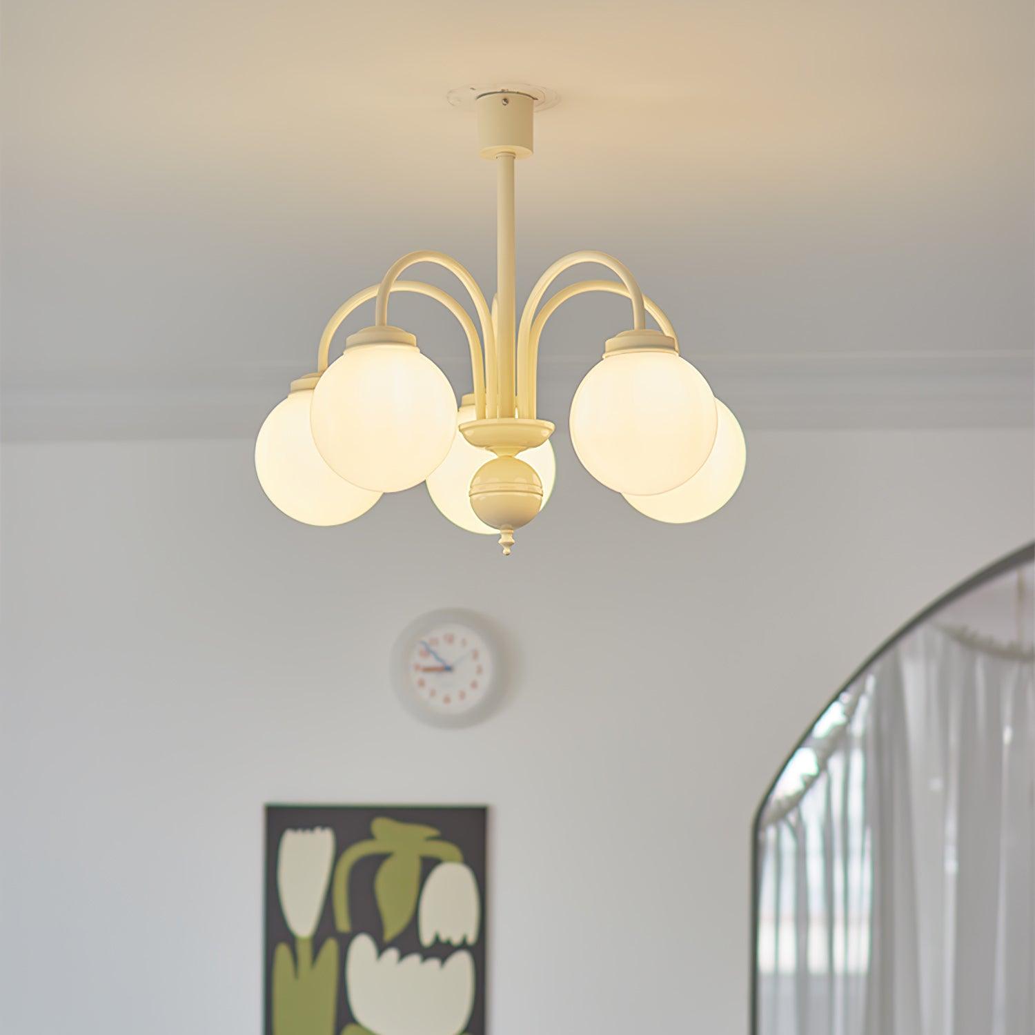 cream-glass-sphere-chandelier-anzaz-Creamy & White-2