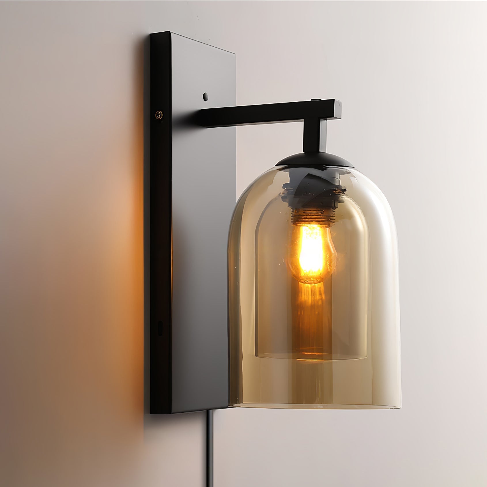 glass-tubular-plug-in-wall-lamp-anzaz-Black & Amber-8