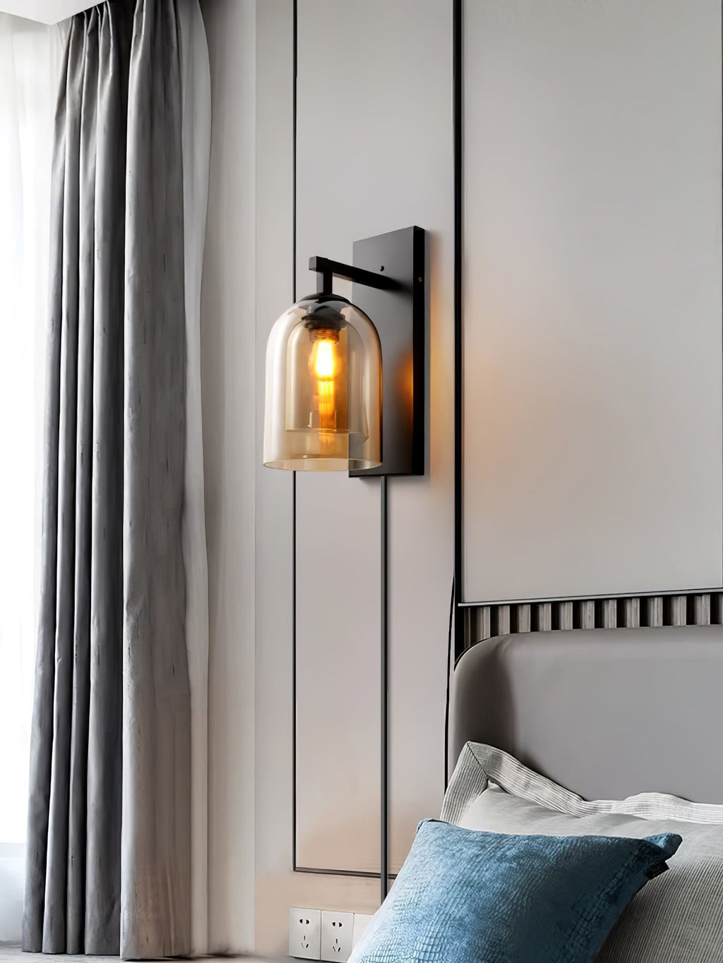 glass-tubular-plug-in-wall-lamp-anzaz-Black & Smoke Grey-4