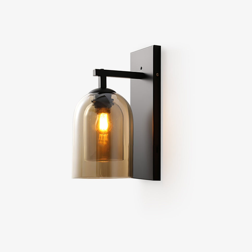 glass-tubular-wall-lamp-anzaz-Black & Smoke Grey-1