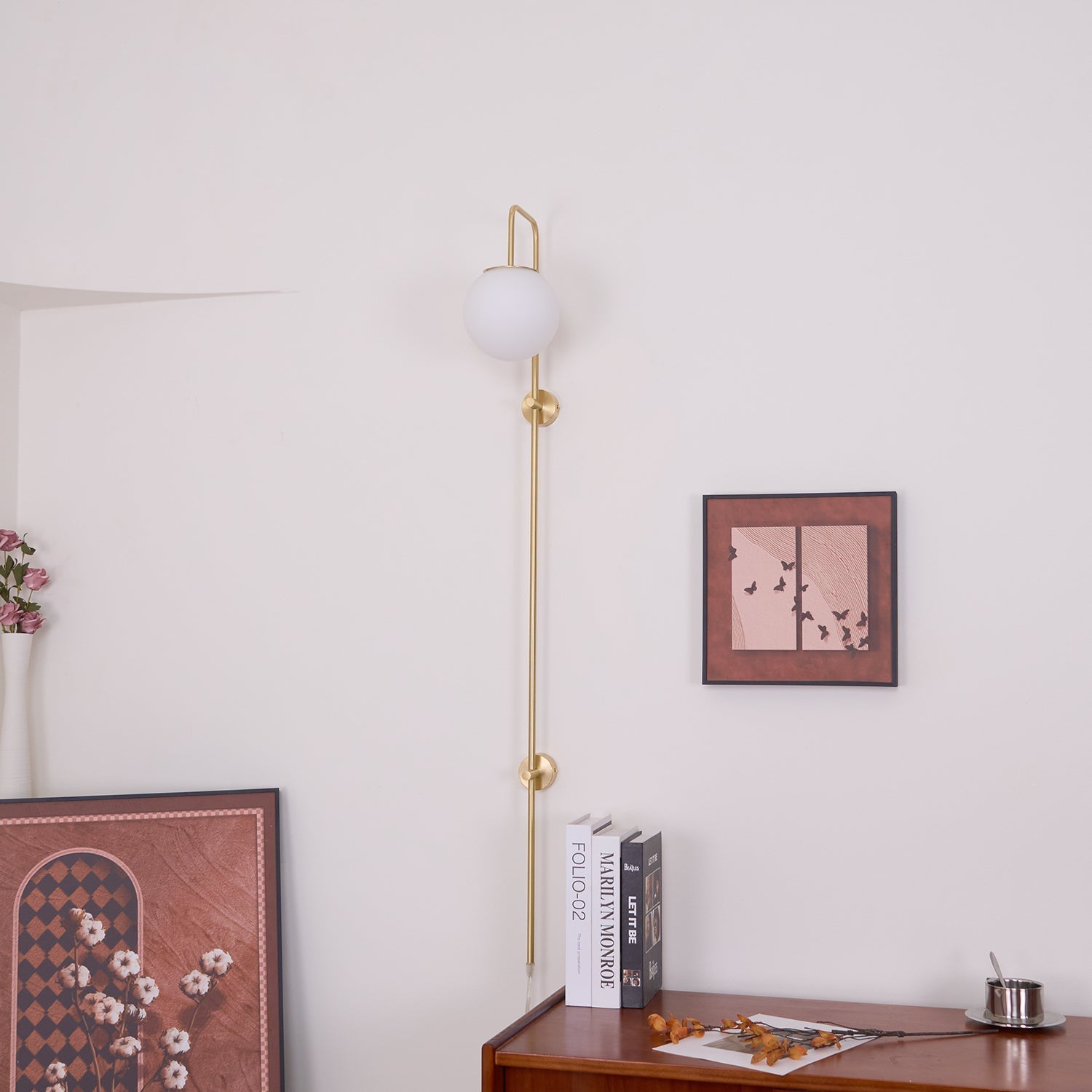 globe-brass-plug-in-wall-sconce-anzaz-Gold & White-9
