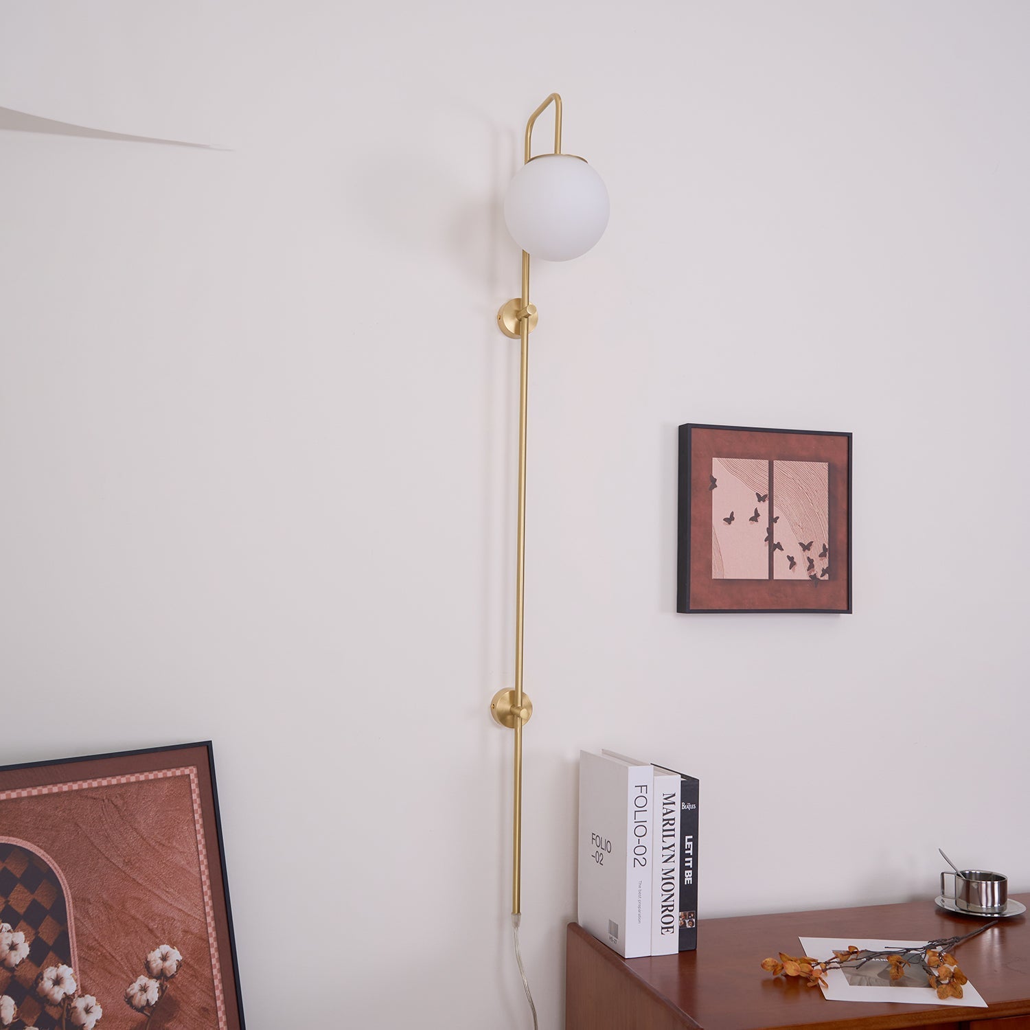globe-brass-plug-in-wall-sconce-anzaz-Gold & White-7